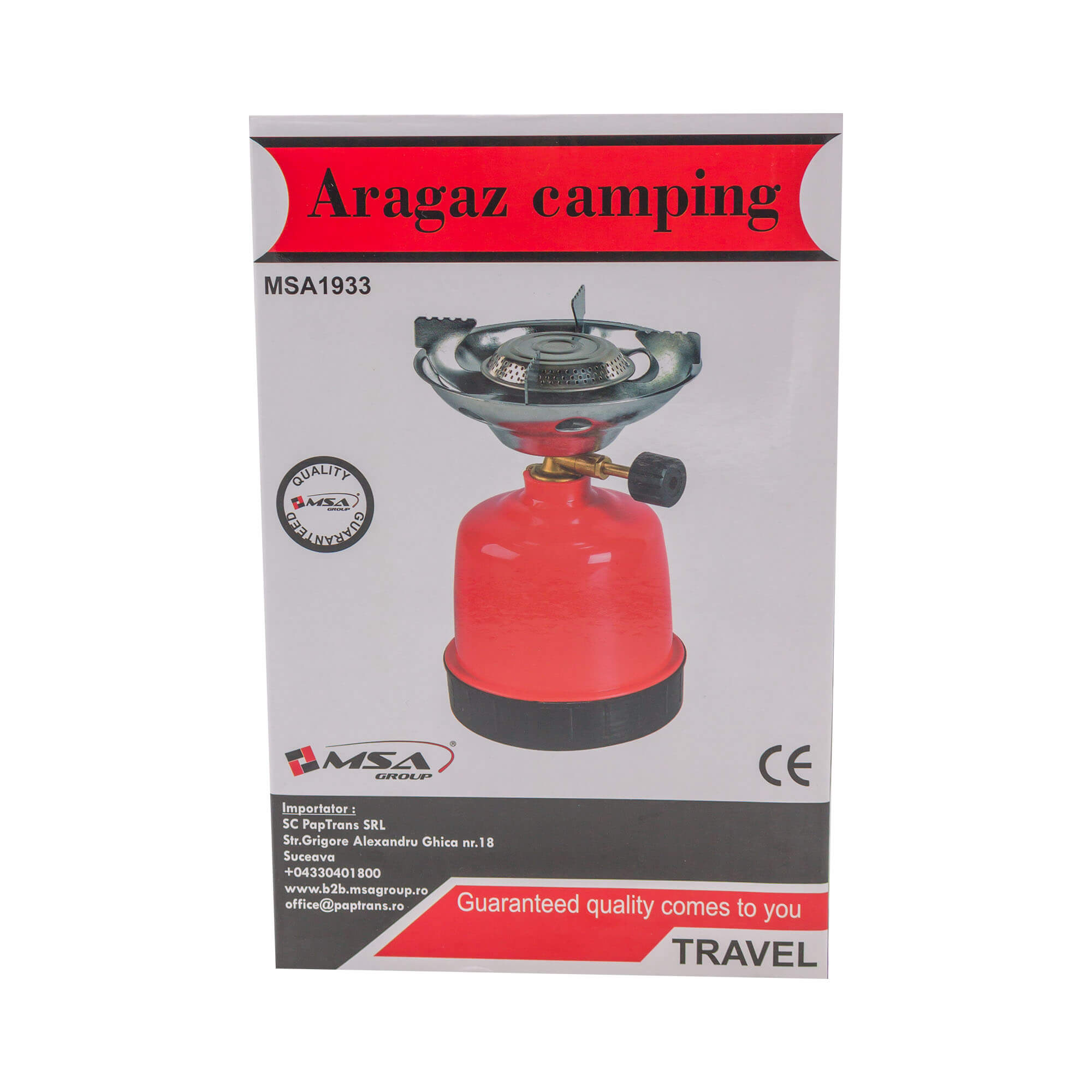Aragaz camping portabil 1002B, pentru cartuș gaz 190 g – MSA1933