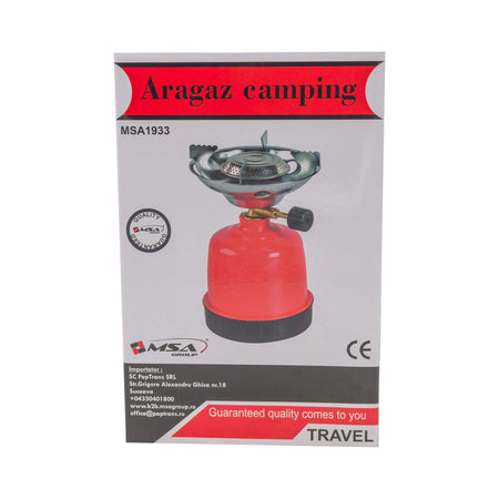 Aragaz camping portabil 1002B, pentru cartuș gaz 190 g – MSA1933