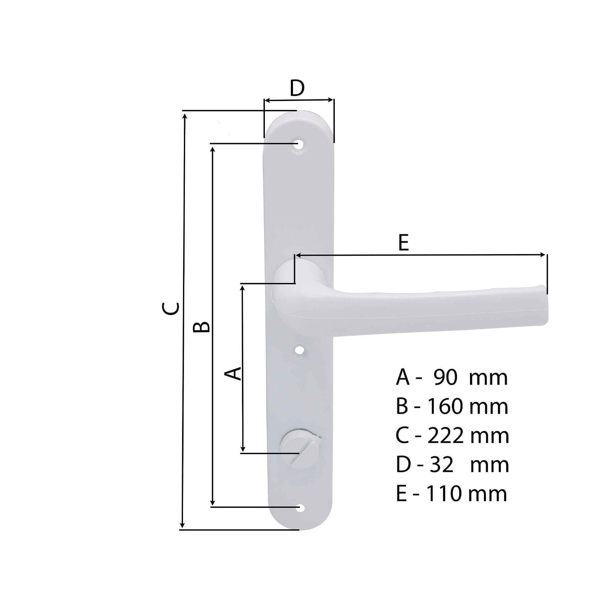 Manere usa termopan albe WC TR, 222X32  mm