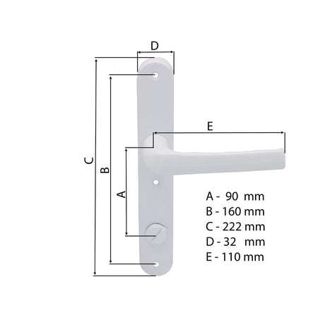 Manere usa termopan albe WC TR, 222X32  mm