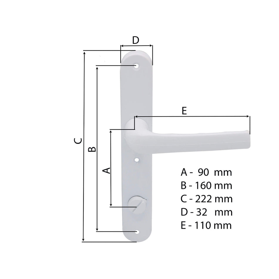 Manere usa termopan albe WC TR, 222X32  mm