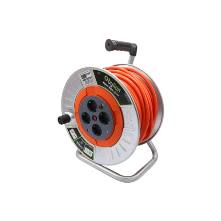 Prelungitor Rolă Metal 3 x 2,5 mm 50 m, 4 Prize IP20, Bylion – MME-50325-F