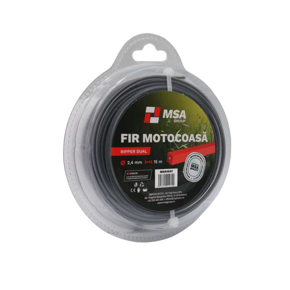Fir Motocoasă Ripper Dual Ø2.4 mm, 15 m, – MSA1007