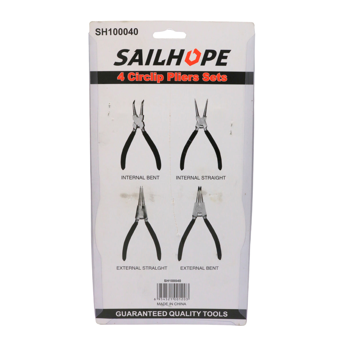 Set clești siguranțe 4 piese SAILHOPE, Cr-V, interior/exterior, drept și îndoit – MSA104