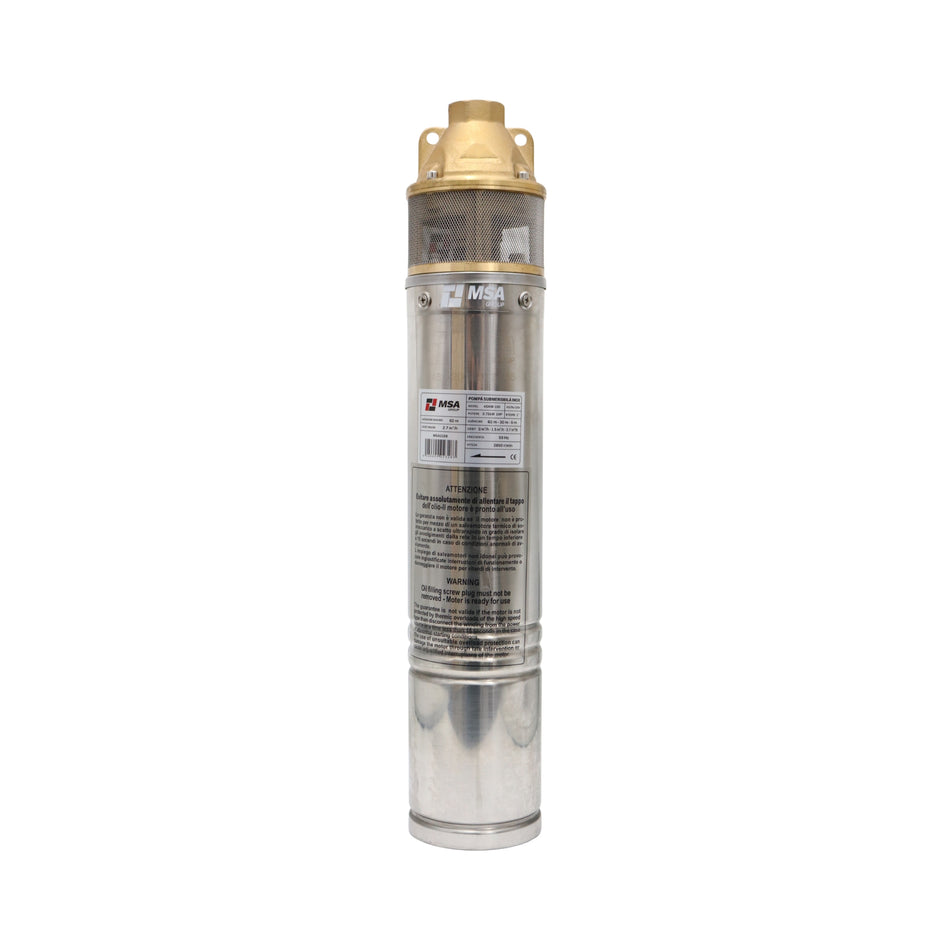 Pompă submersibilă inox 4SKM-100, 0,75 kW, H max. 62 m, debit 2,7 m³/h, – MSA1108