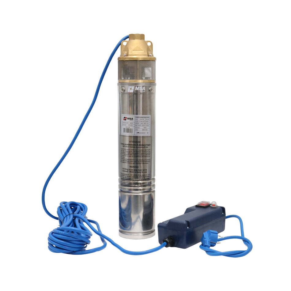Pompă submersibilă inox 4SKM-100, 0,75 kW, H max. 62 m, debit 2,7 m³/h, – MSA1108