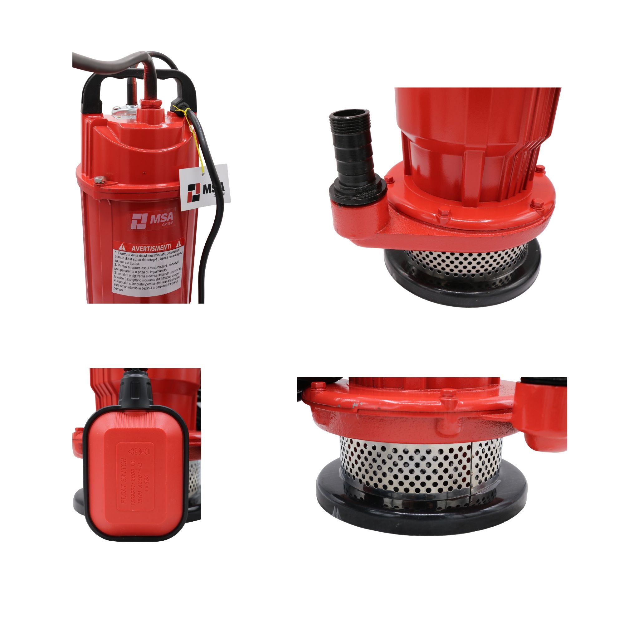 Pompă submersibilă QDX 20-0.55KW, 0.55 kW (0.75 HP), 220V, debit 30 L/min, înălțime refulare 20 m, MSA Group