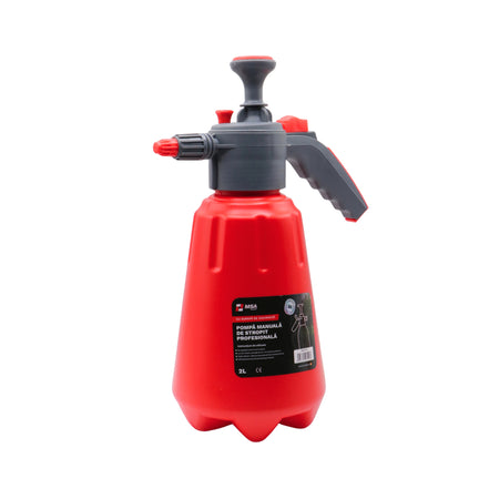 Pompa manuală de stropit MSA 2L Profesională, cu supapă de siguranță, rezervor gradat, pulverizare reglabilă, roșie