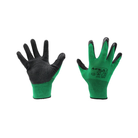 Mănuși SAFE Subțiri MSA Nr.10 XL, Verde + Negru, Latex Antiderapant