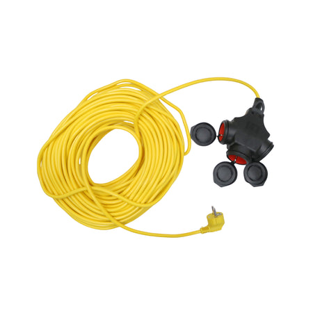Prelungitor electric 40 m, 3 prize, 3G x 1,5 mm², H05VV-F, IP44