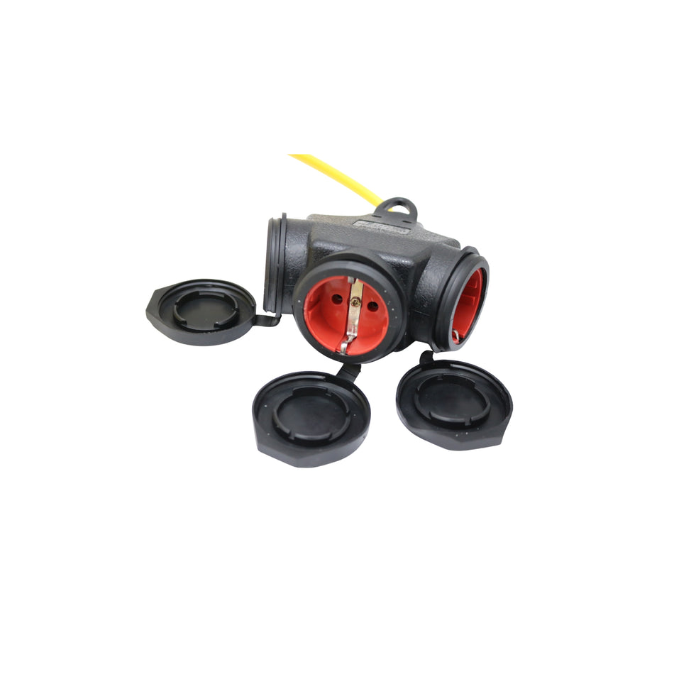 Prelungitor electric 40 m, 3 prize, 3G x 1,5 mm², H05VV-F, IP44