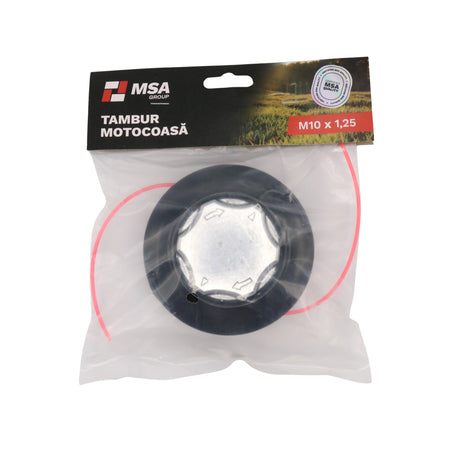Tambur motocoasă, negru + aluminiu, M10 x 1.25, fir dublu – MSA1646