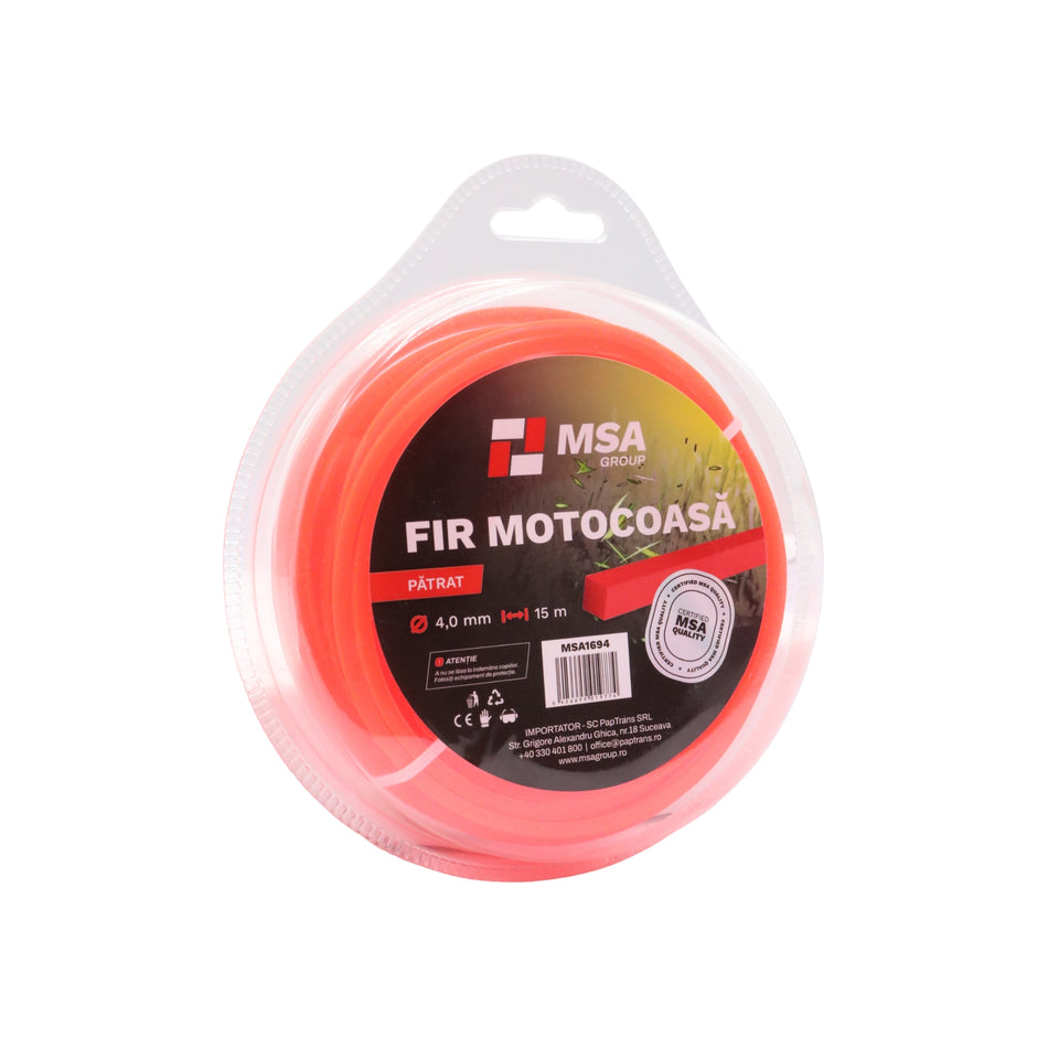 Fir motocoasă pătrat Ø4.0 mm, 15 m, – MSA1694