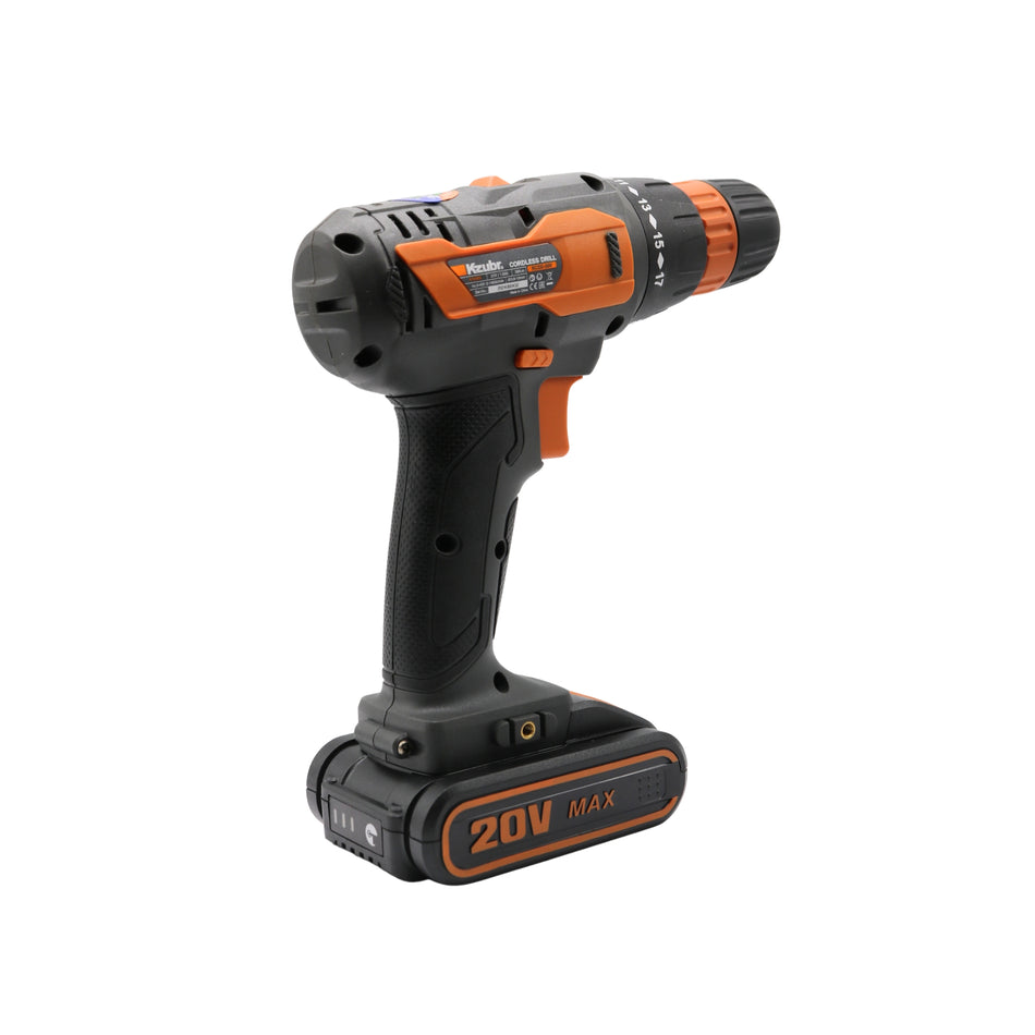 Bormașină cu acumulator KZUBR KCED-20V, 20V, 2 x 1.5Ah, 30 Nm, 2 viteze