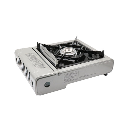 Aragaz portabil cu 1 ochi Alpen Camping Bavaria IK001, 2.2 kW, alimentare butan, aprindere piezo, valiză transport inclusă, 34 x 28 cm
