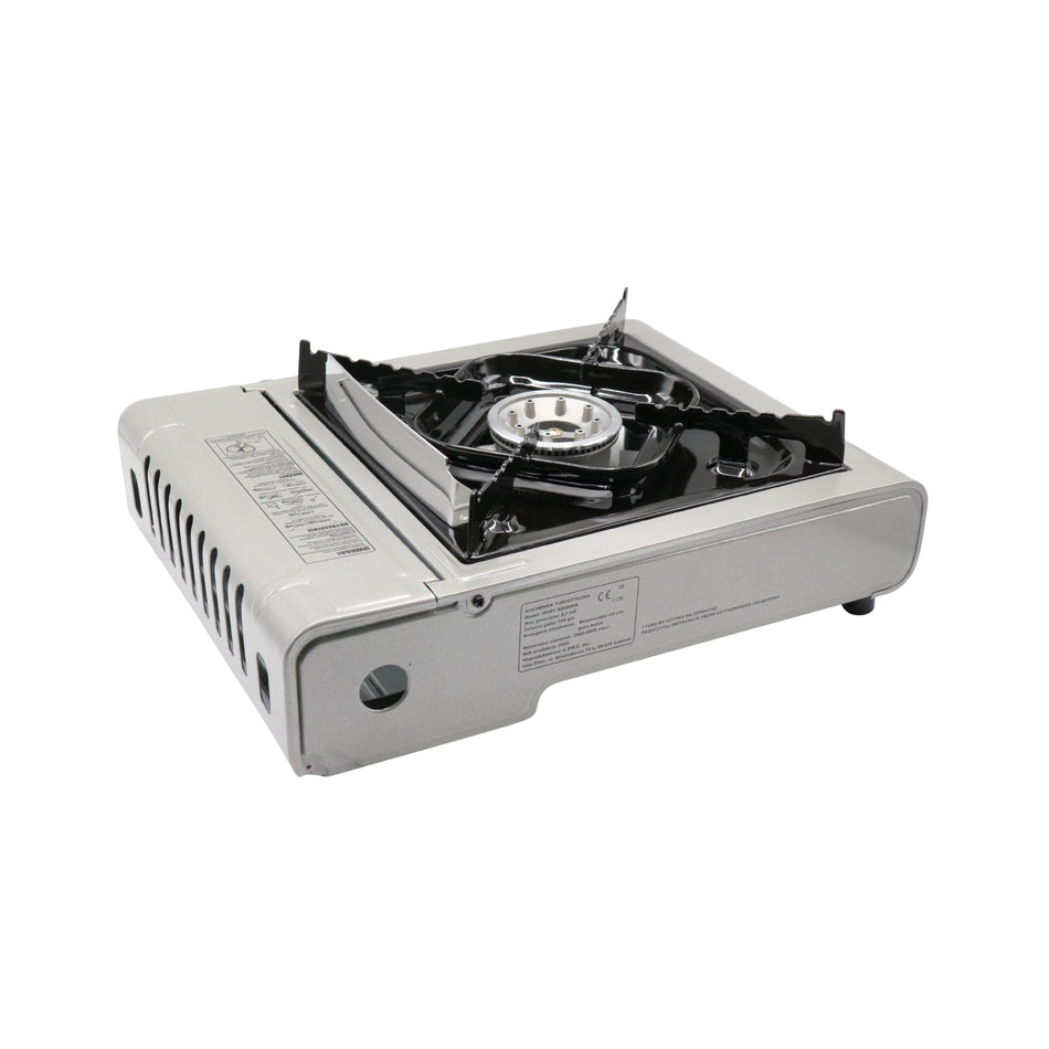Aragaz portabil cu 1 ochi Alpen Camping Bavaria IK001, 2.2 kW, alimentare butan, aprindere piezo, valiză transport inclusă, 34 x 28 cm
