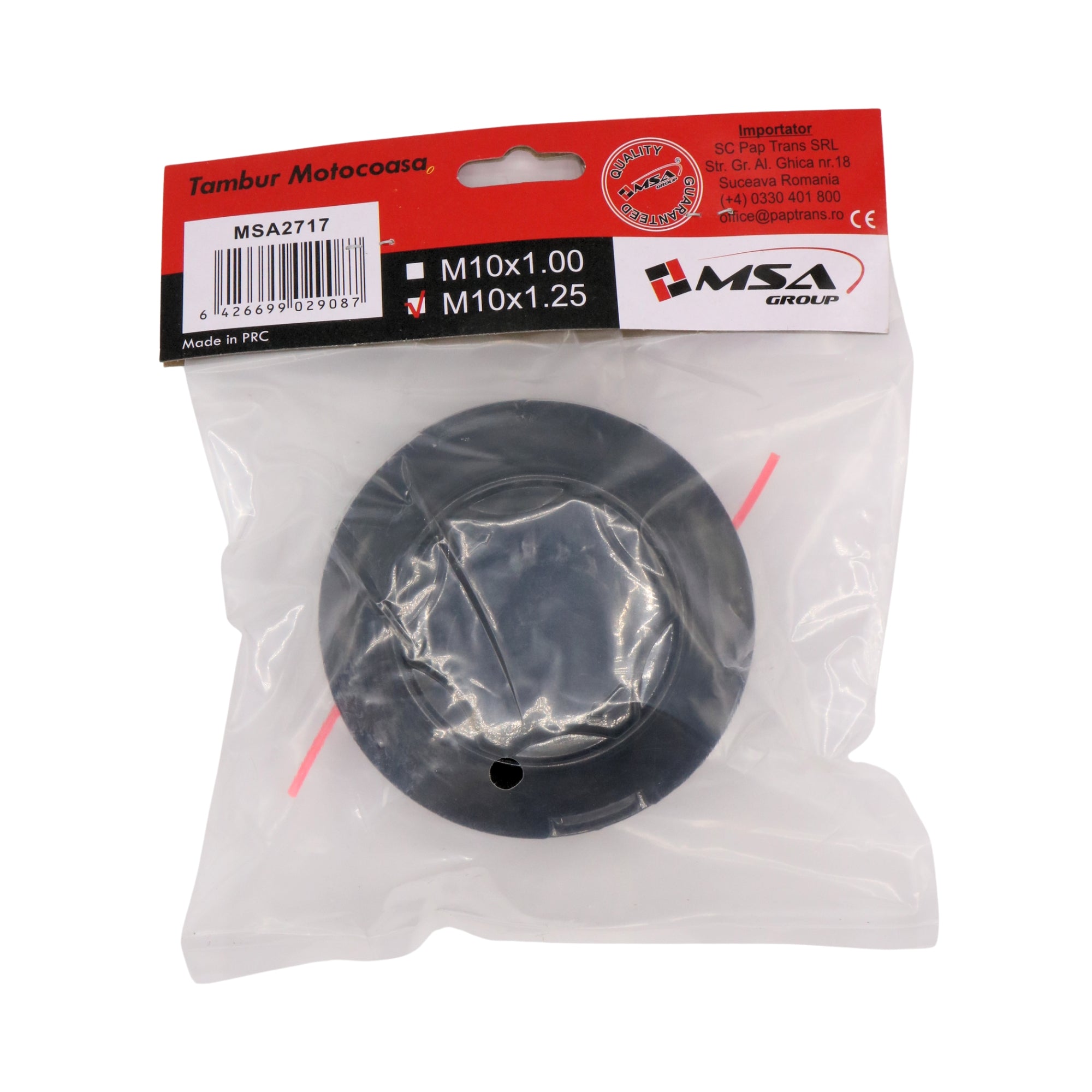 Tambur motocoasă negru, M10 x 1.25, fir dublu – MSA2717