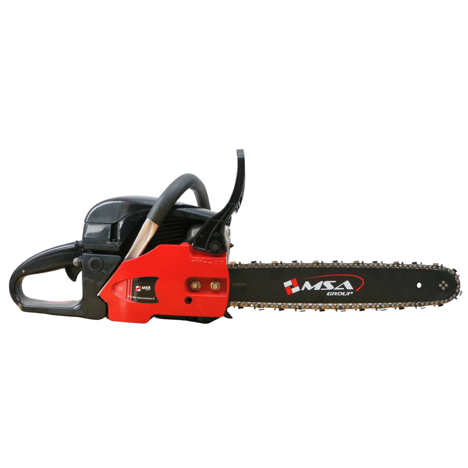 Drujbă pe benzină 58cc, 3.8 kW, lamă 40 cm, model 58-3.8 PRO (2 lame + 2 lanțuri, demaror + frână aluminiu) – MSA2746
