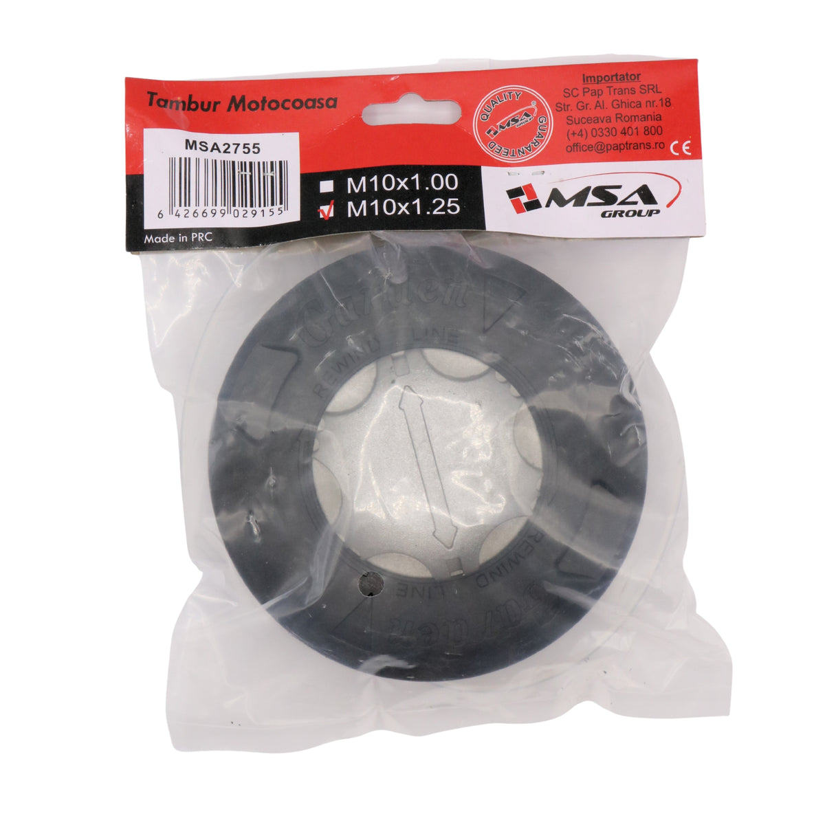 Tambur motocoasă GARDEN negru, M10 x 1.25, fir dublu, rewind line – MSA2755