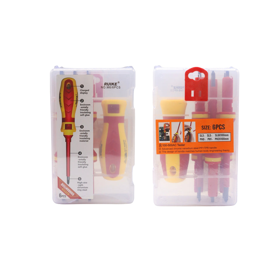 Set Șurubelnițe Electrician Izolate 1000V 6 piese, Ruike – MSA302