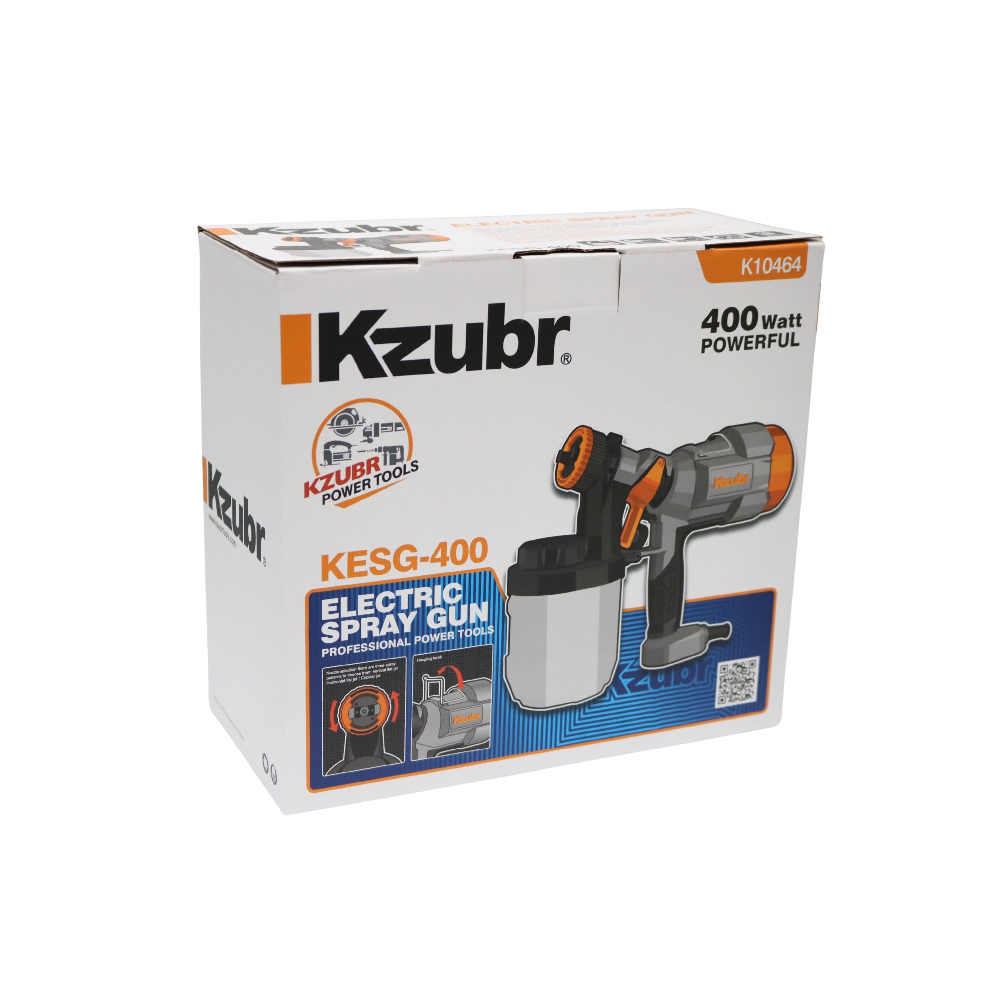 Pistol electric de vopsit Kzubr KESG-400, 400 W, rezervor 900 ml, debit 800 ml/min, – MSA3088