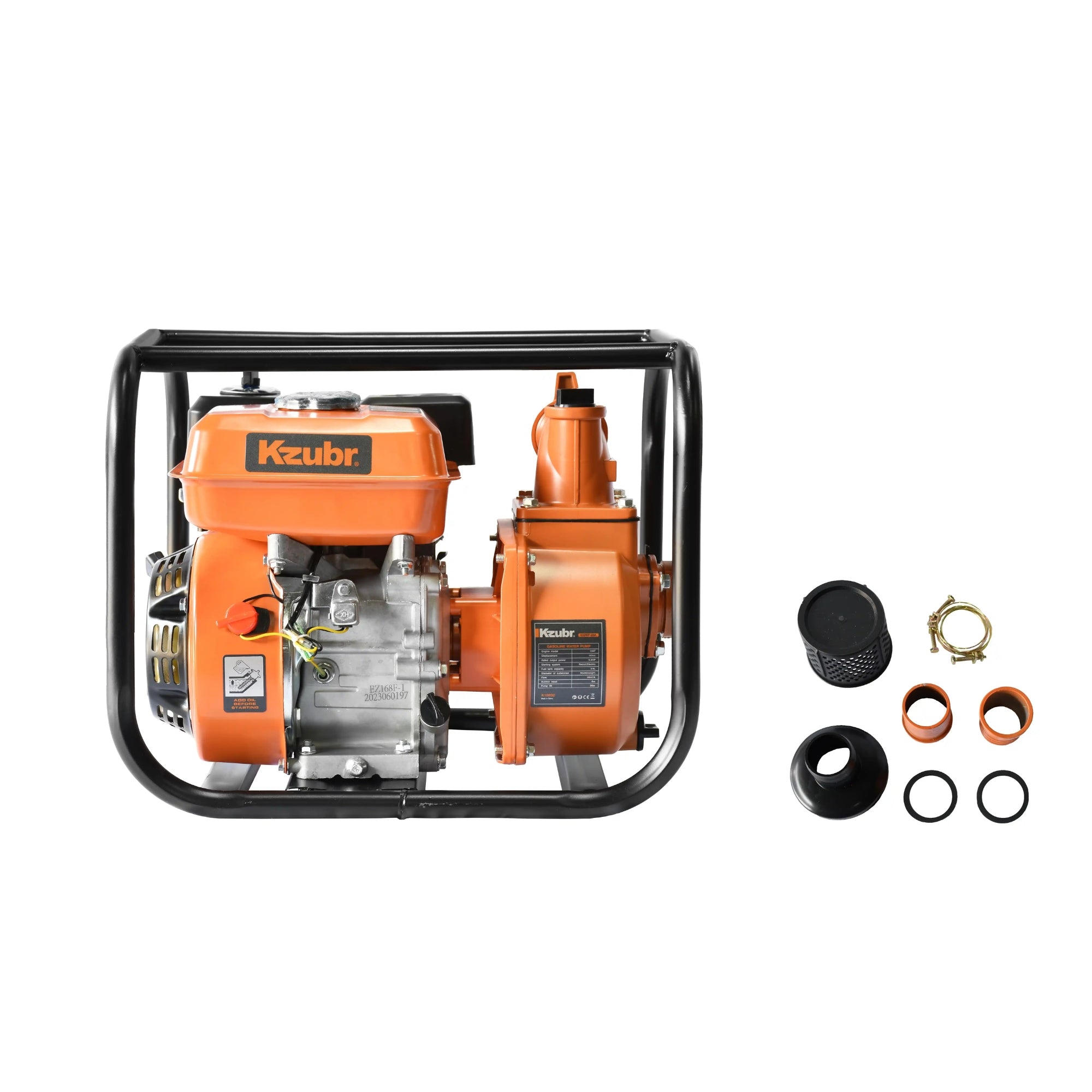Motopompă pe benzină KZUBR KGWP-20A, 5.5HP, 163cc, 2”, debit 28 m³/h, înălțime refulare 26 m