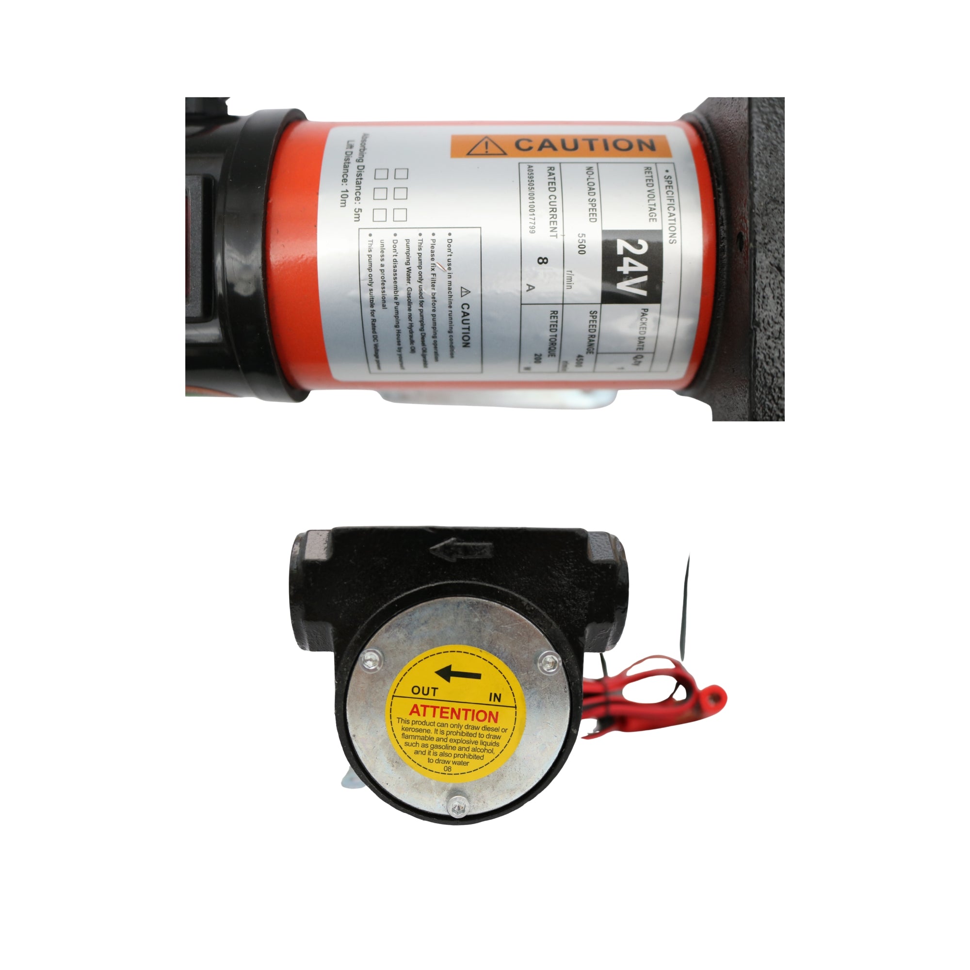 Pompa transfer combustibil și ulei Kzubr KOP-24V, 200 W, 24 V, autoamorsare, 5500 rpm, – MSA3110-24V
