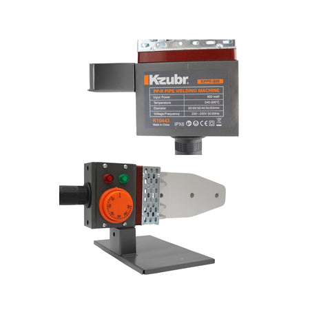 Aparat de sudură pentru țevi PPR Kzubr KPPR-800, 800 W, 240-300°C, 20-63 mm, suport inclus, – MSA3114