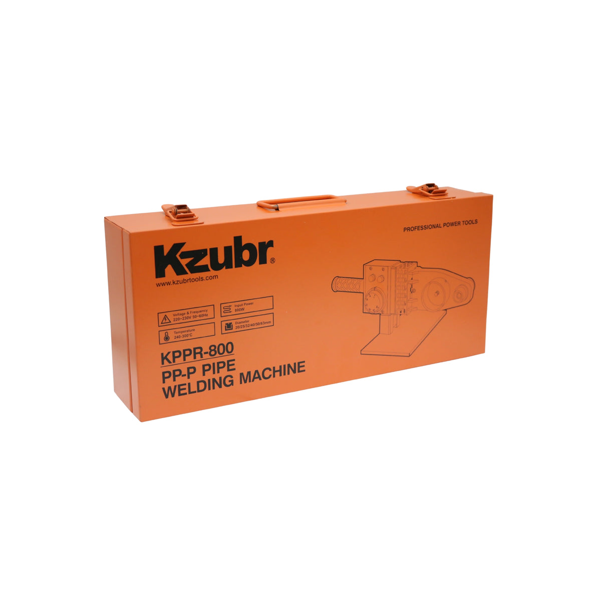 Aparat de sudură pentru țevi PPR Kzubr KPPR-800, 800 W, 240-300°C, 20-63 mm, suport inclus, – MSA3114
