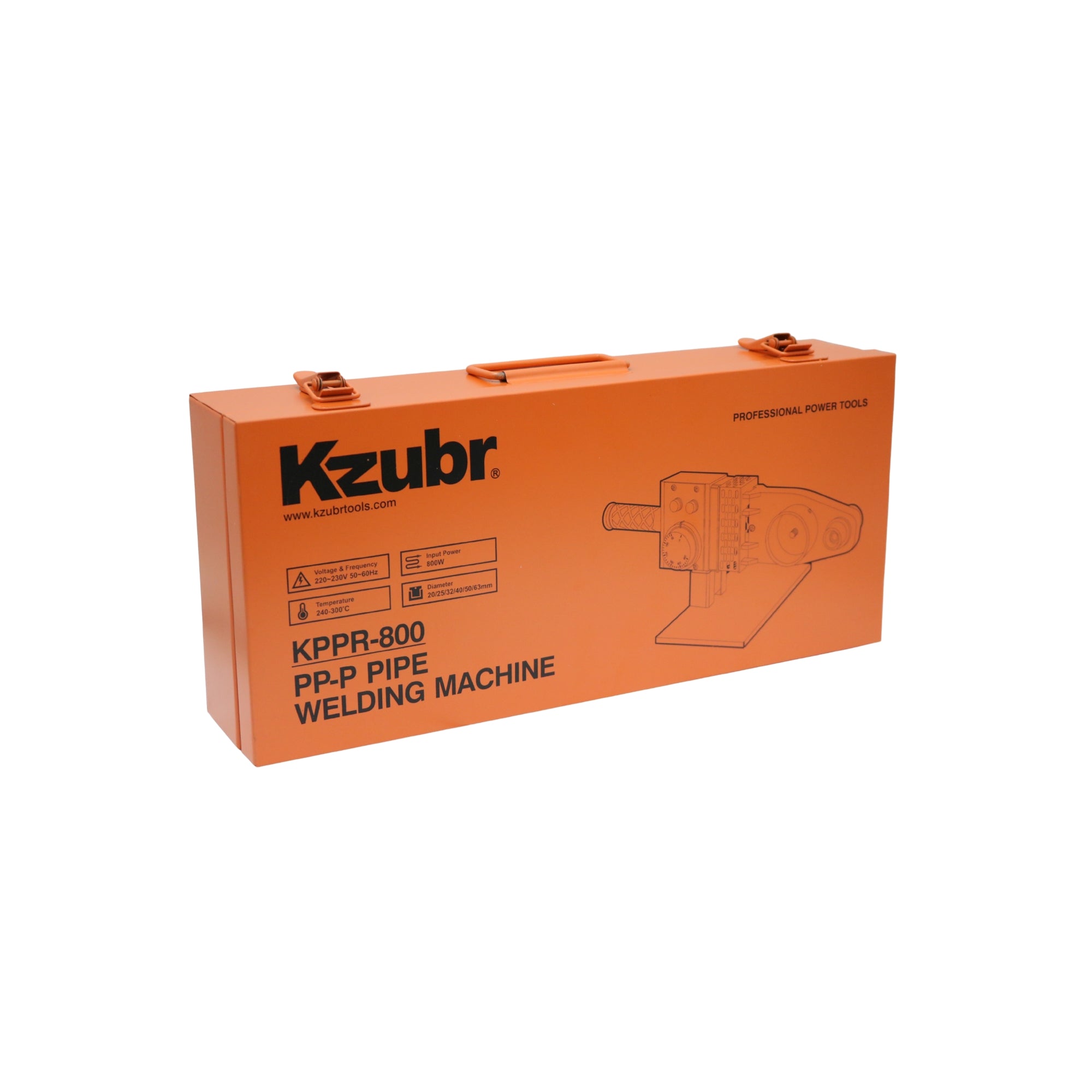 Aparat de sudură pentru țevi PPR Kzubr KPPR-800, 800 W, 240-300°C, 20-63 mm, suport inclus, – MSA3114
