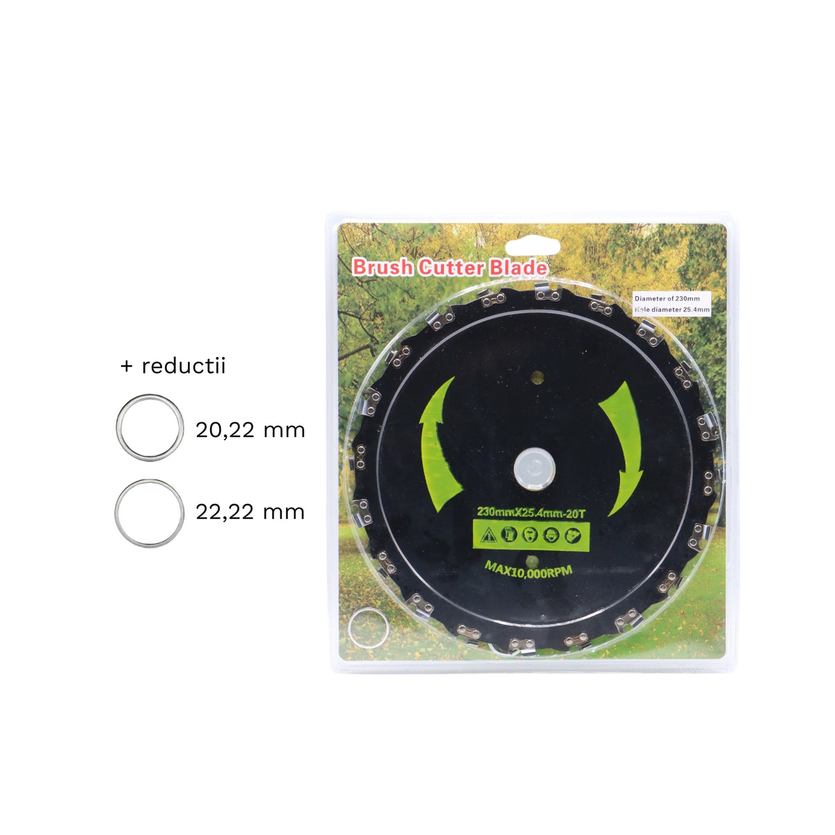 Disc motocoasă 230 x 25,4 mm x 20T cu lanț drujbă – MSA3126