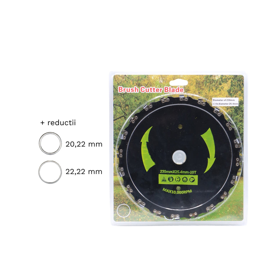 Disc motocoasă 230 x 25,4 mm x 20T cu lanț drujbă – MSA3126
