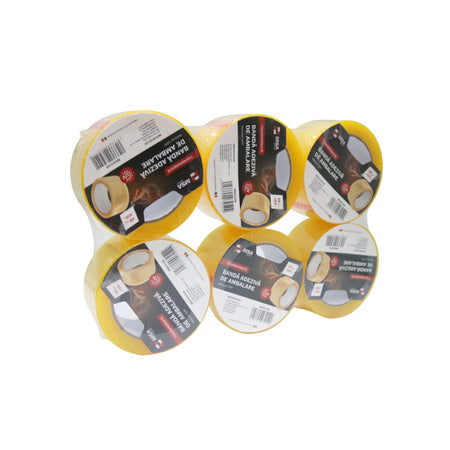 Bandă adezivă de ambalare 48 mm x 100 m, Transparentă – MSA3165