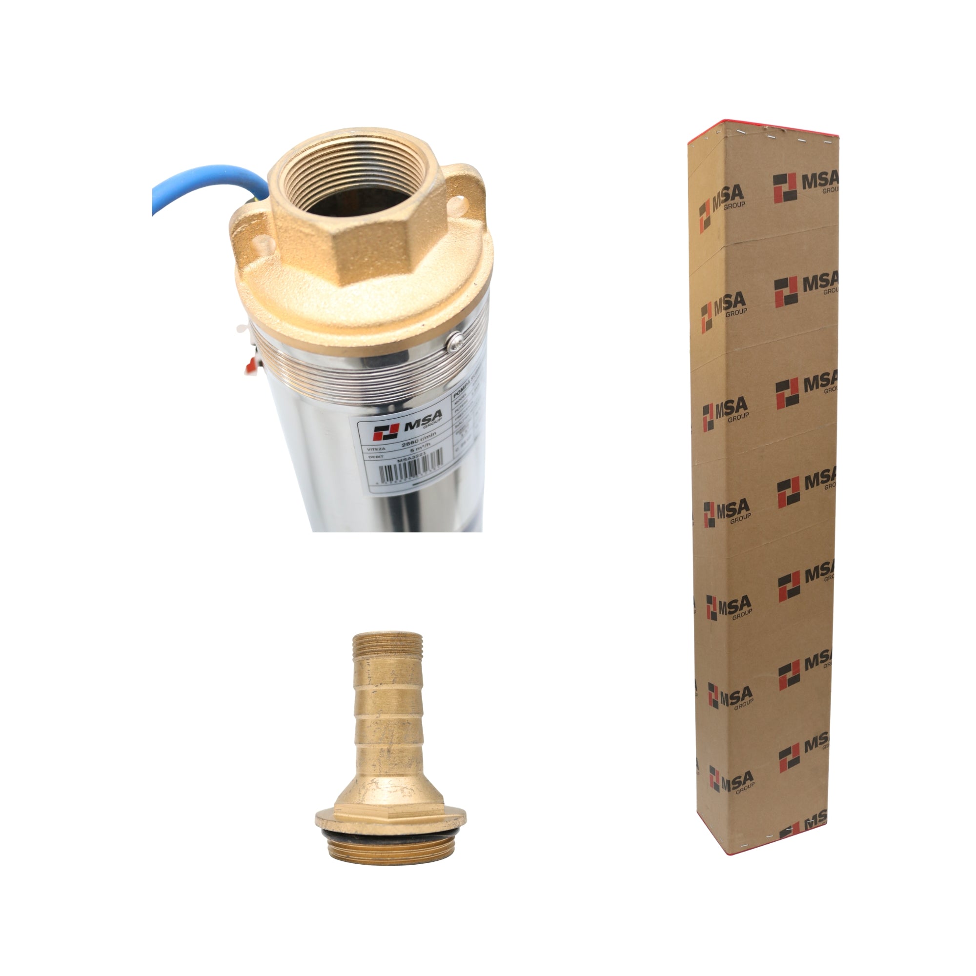 Pompă submersibilă inox 4SDM2/8, 1,5 kW, H max. 120 m, debit 5 m³/h, – MSA3221