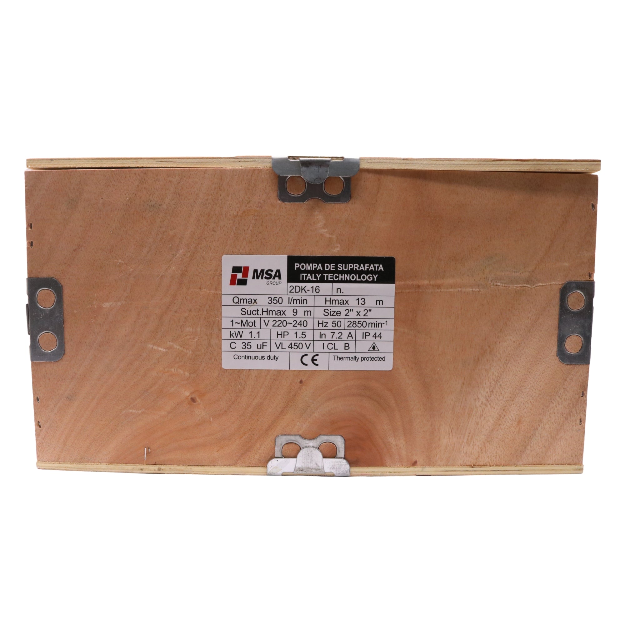 Pompa de suprafață 2DK-16 1.1kW 2” x 2”, MSA Group – MSA3222