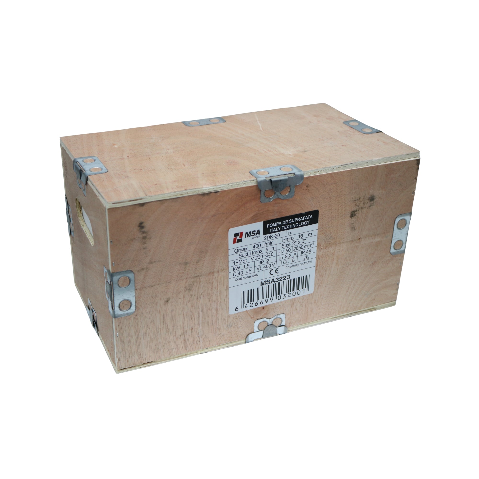 Pompa de suprafață 2DK-20 1.5kW 2” x 2”, MSA Group – MSA3223