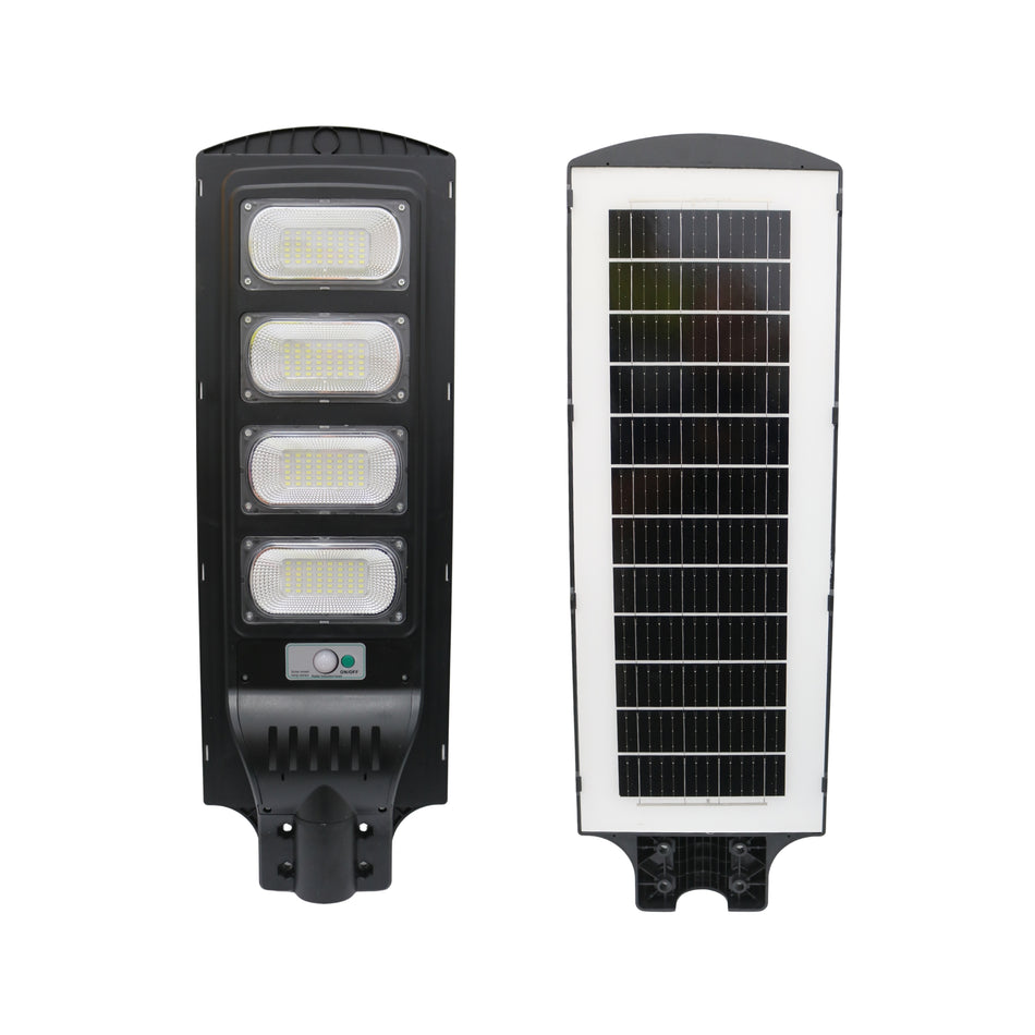 Lampă stradală solară LED cu senzor și telecomandă, 4 module LED, 72 x 24 cm