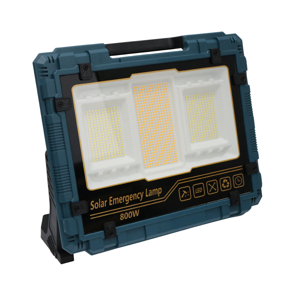 Lampă solară LED 800W W8121-3, 37 x 32 cm, cu panou solar detașabil
