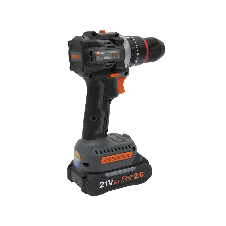 Mașină de găurit și înșurubat cu percuție, brushless, 21V, 60 Nm, KBLEID-21V-10, Kzubr