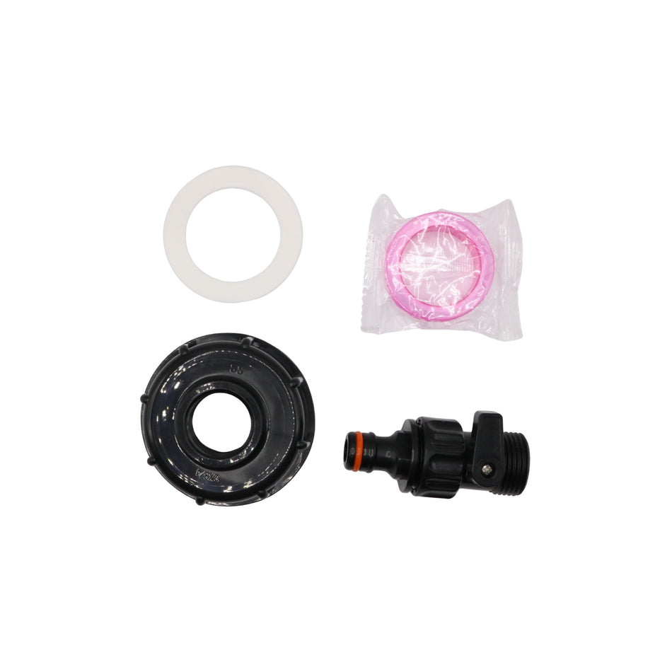 Reducție butoi 2" x 3/4" + cuplaj rapid robinet 3/4" + bandă teflon (set) – MSA3402