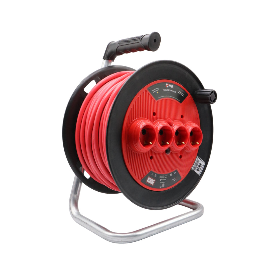 Prelungitor electric pe tambur MSA 3 x 2,5 mm, 40 m, 4 prize 230V IP20 – MSA3405
