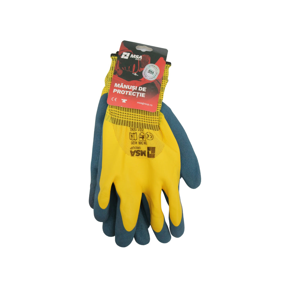 Mănuși de protecție subțiri Profi Nr. 10, spumă albastru-galben, 70 g, – MSA3418