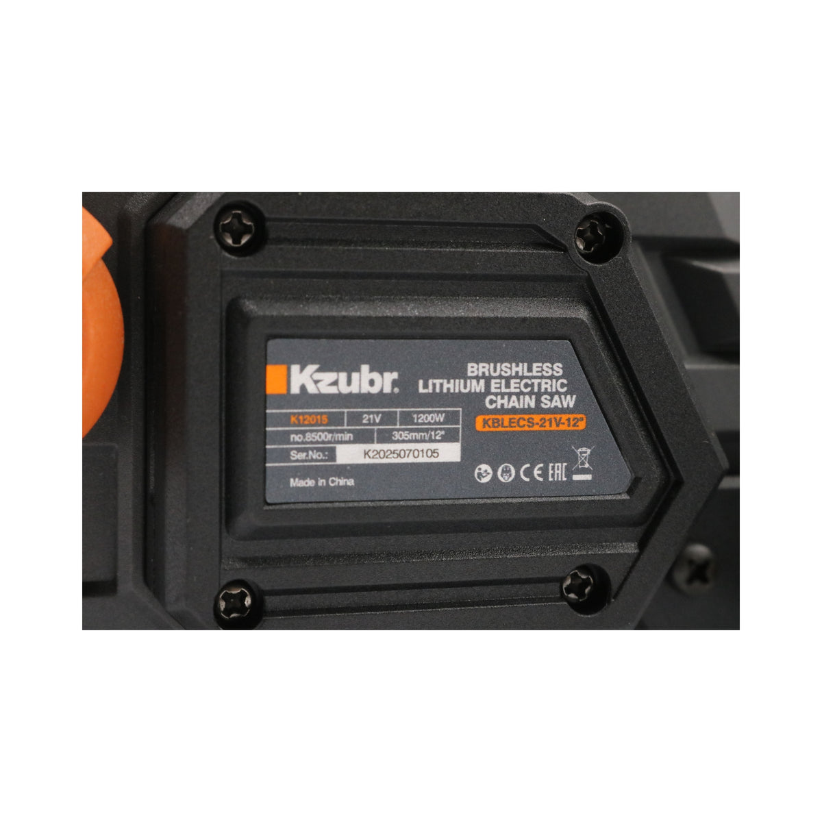 Drujbă electrică cu acumulator KBLECS-21V-12" Brushless, 21V, 2 x 4.0Ah – KZUBR