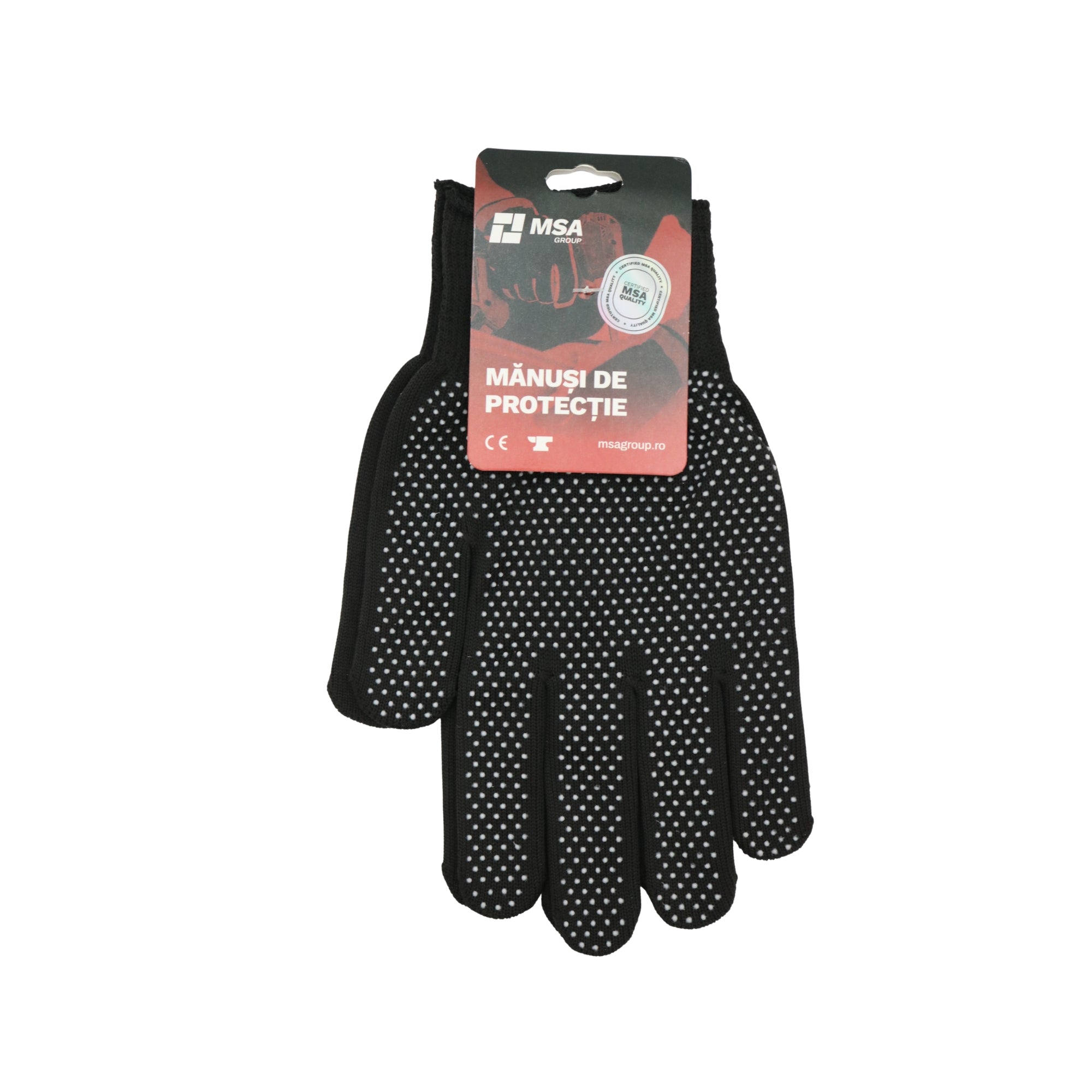 Mănuși textile subțiri cu puncte PVC, portocalii (12/set), MSA3431