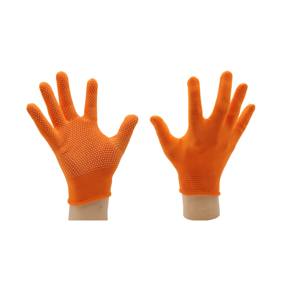 Mănuși textile subțiri cu puncte PVC, negre (12/set), MSA3432