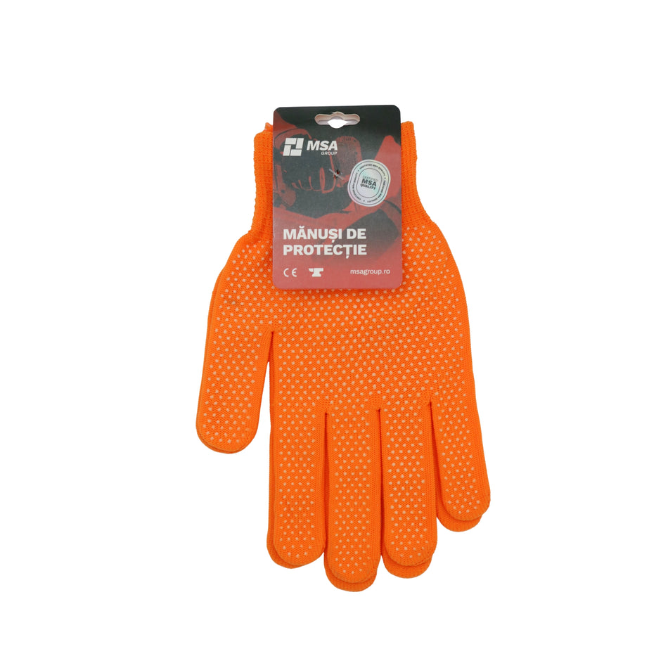 Mănuși textile subțiri cu puncte PVC, negre (12/set), MSA3432