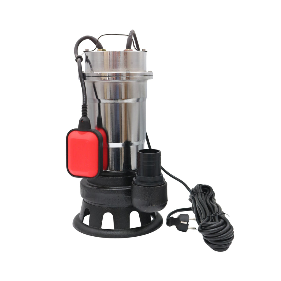 Pompa apă murdară cu tocător MSA SWP-750, 2.5 kW, cuțit triplu, inox, debit 15 m³/h, evacuare 2”, cu plutitor