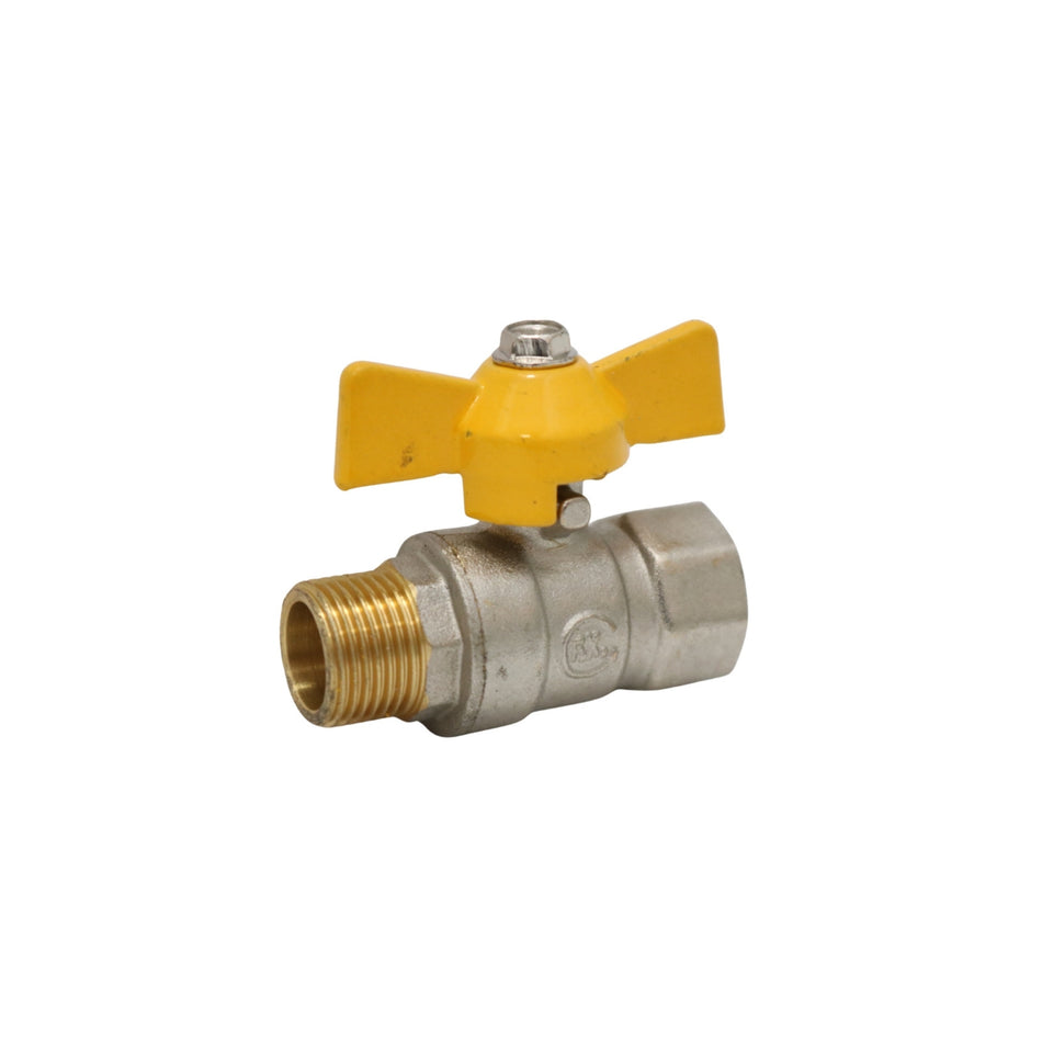 Robinet de trecere din bronz pentru gaz 3/8", FM