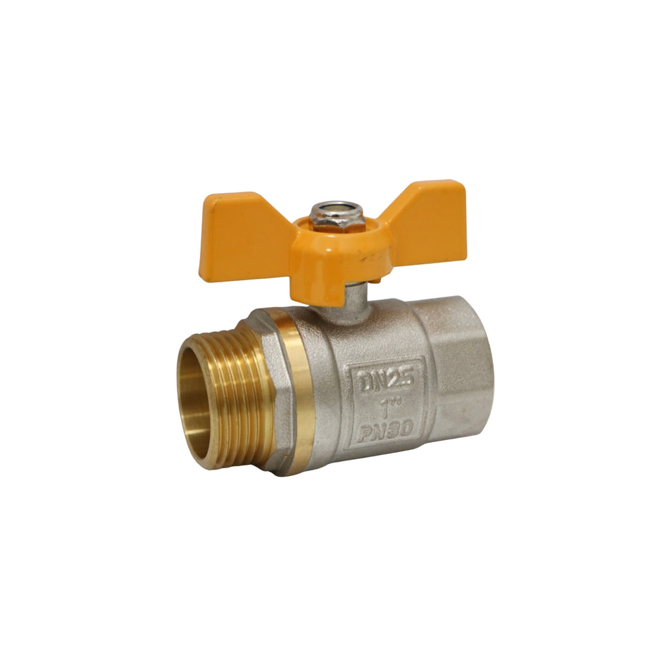 Robinet de trecere din bronz pentru gaz 1", FM, PN30