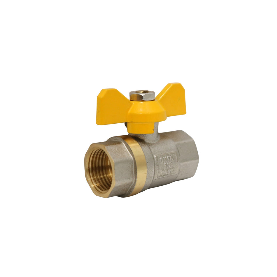 Robinet de trecere din bronz pentru gaz 1/2", FF, PN25